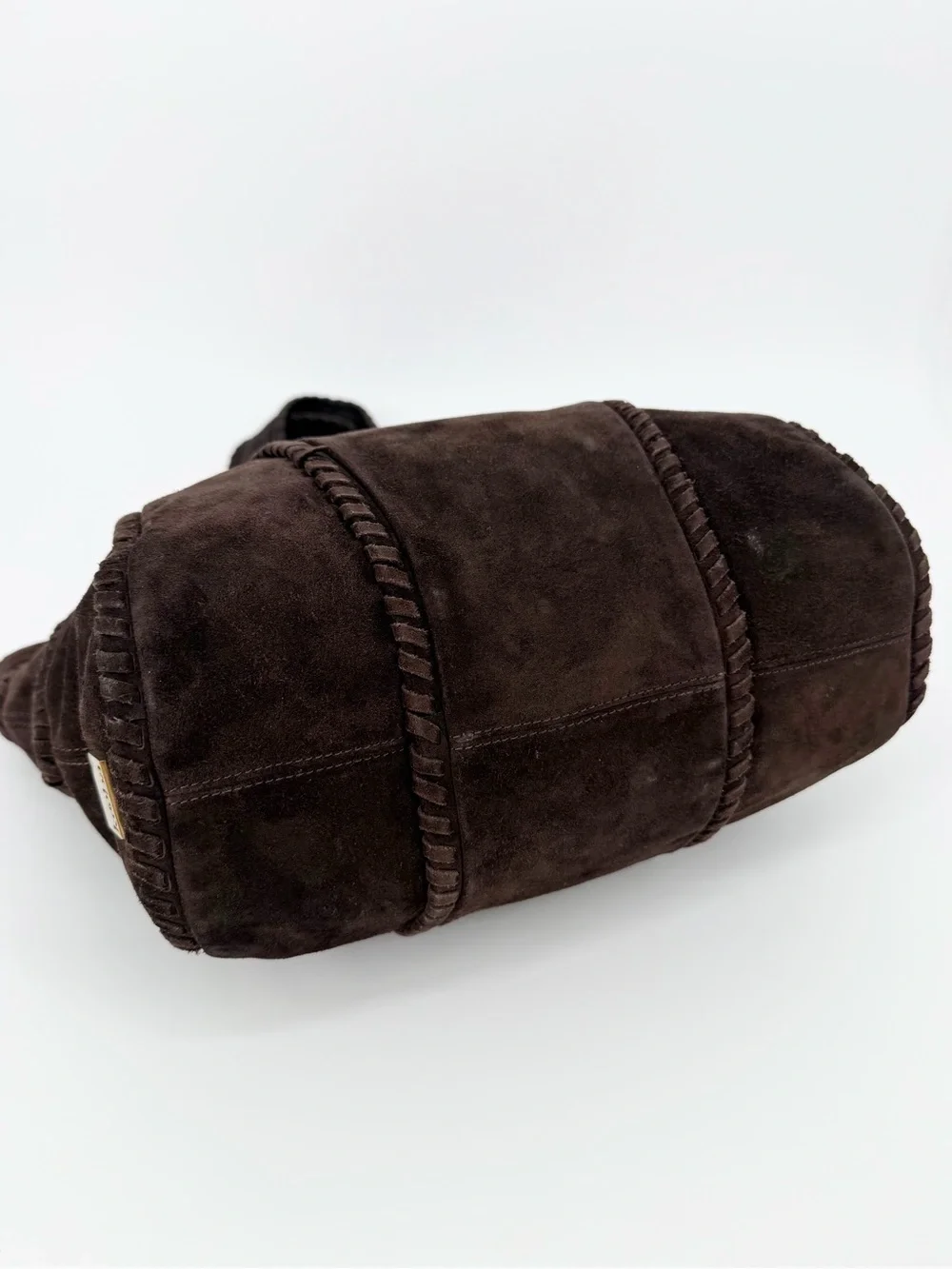 Kooba Leather Suede Brown Hobo Shoulder Bag